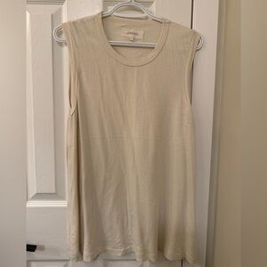 THE GREAT. Cream Muscle Tank